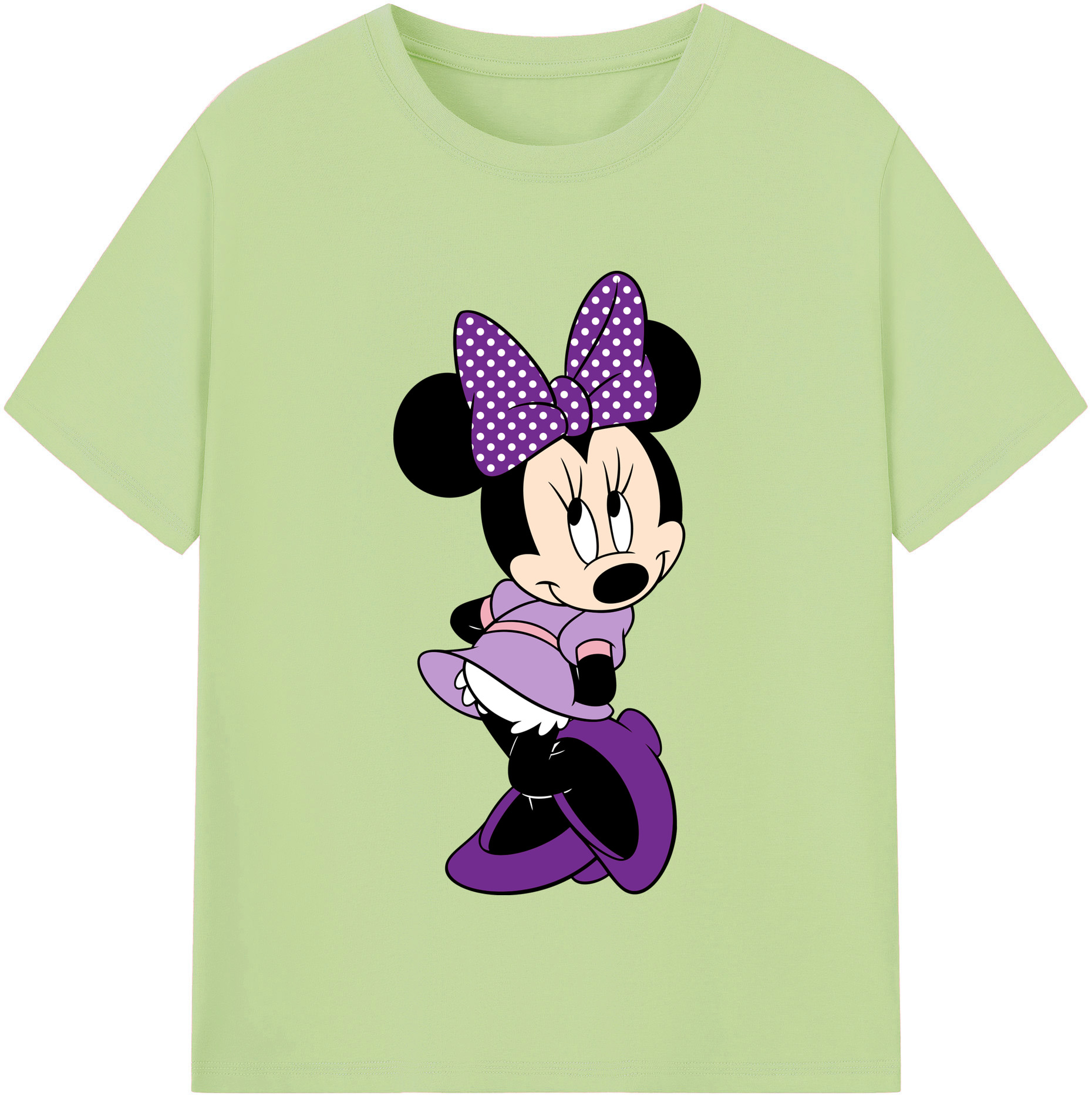 （画像用） ミッキーマウス Mickey Mouse 綿100％半袖Tシャツ（フロントプリント）